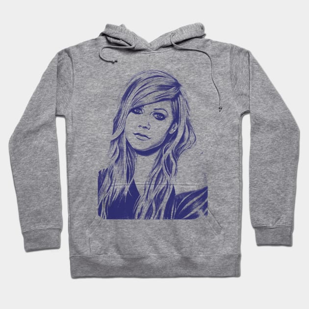 Avril Lavigne Blue Style vintage Hoodie by nikobabin